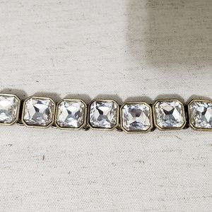 Crystal and brass bracelet